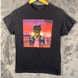 Rap x Tee Juice WRLD 999 Legends Never Die Graphic T Shirt Unisex Small Black